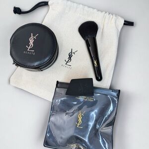 YSL Beauty Luxury Set – Pouch, Dust Bag, Brush & Foundation Sponge